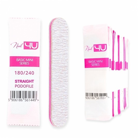Pilnik Nail4u podofile basic mini prosty bezpieczny pakiet 180/240 -zdjęcie numer 1