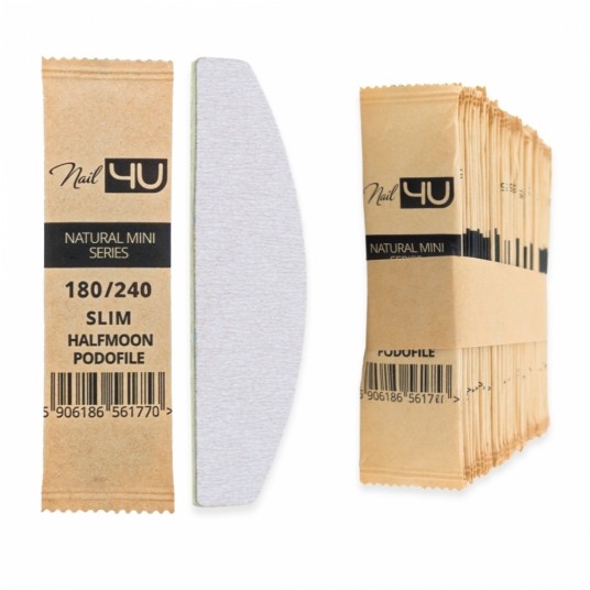 Pilnik Nail4u podofile slim mini łódka bezpieczny pakiet 180/240 -zdjęcie numer 1