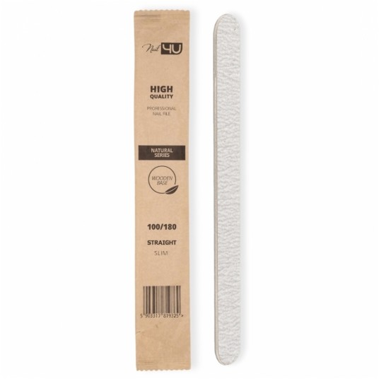 Pilnik Nail4u slim natural prosty bezpieczny pakiet 100/180 -zdjęcie numer 1