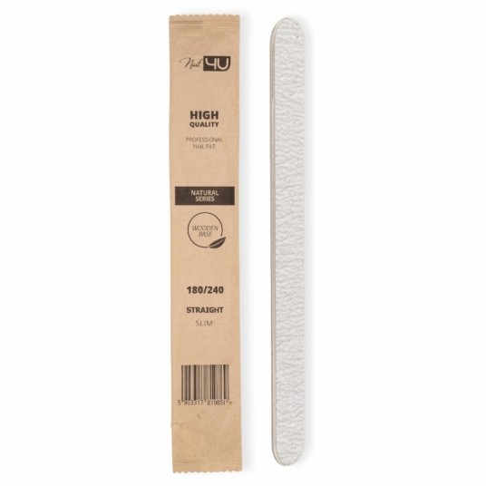 Pilnik Nail4u slim natural prosty bezpieczny pakiet 180/240 -zdjęcie numer 1