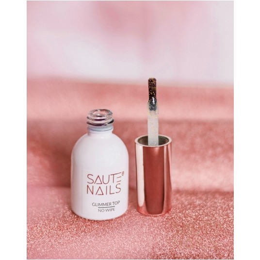 Saute Nails Glimmer Top No Wipe 8ml -zdjęcie numer 2