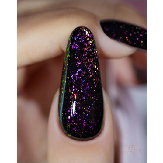 Saute Nails Holo Flakes Top No Wipe 8ml -zdjęcie numer 3