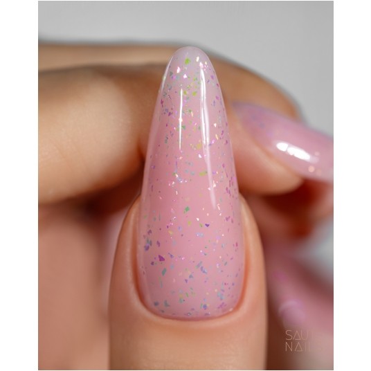 Saute Nails Holo Flakes Top No Wipe 8ml -zdjęcie numer 4