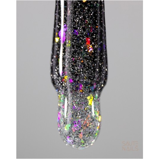 Saute Nails Silver Flash Top No Wipe 8ml -zdjęcie numer 2