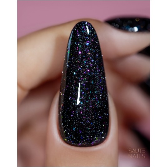 Saute Nails Silver Flash Top No Wipe 8ml -zdjęcie numer 3