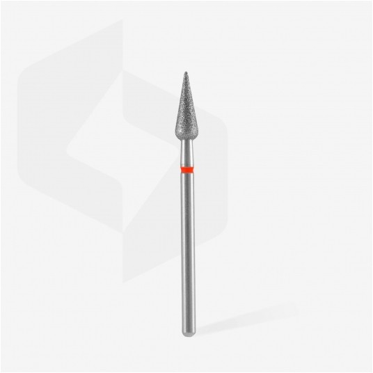 STALEKS Frez diamentowy czerwony gruszka ostra 4mm / 12mm -zdjęcie numer 2
