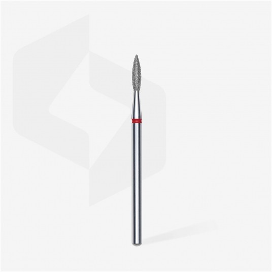 STALEKS Frez diamentowy czerwony płomień ostry 2,1mm / 8mm -zdjęcie numer 2