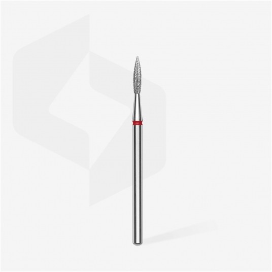 STALEKS Frez diamentowy czerwony płomień ostry 2,3mm / 8mm -zdjęcie numer 2