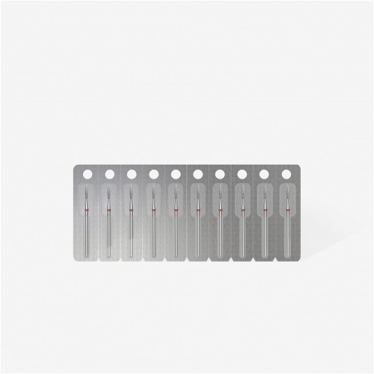STALEKS Frez diamentowy czerwony płomień ostry 2,3mm / 8mm -zdjęcie numer 3