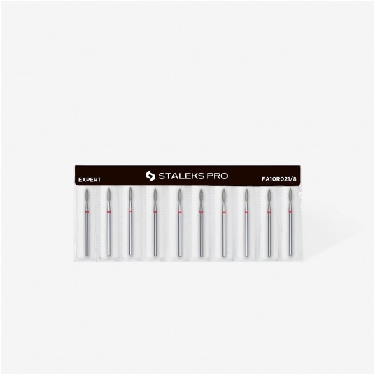 STALEKS Frez diamentowy czerwony płomyk 2,1mm / 8mm -zdjęcie numer 3