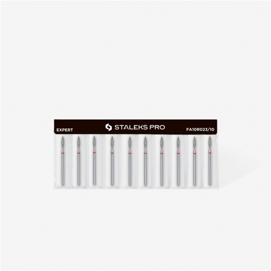 STALEKS Frez diamentowy czerwony płomyk 2,3mm / 10mm -zdjęcie numer 3