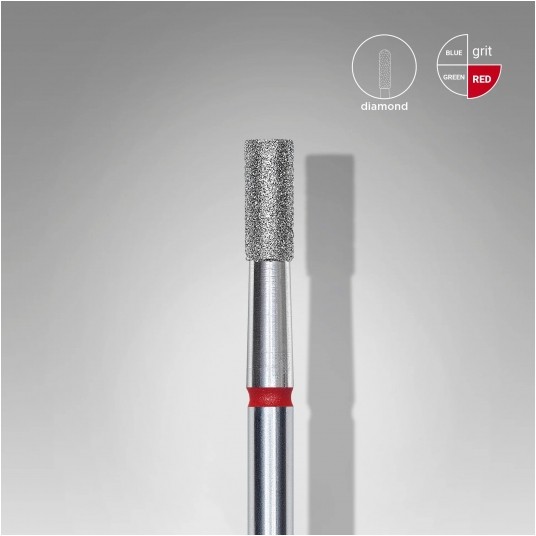 STALEKS Frez diamentowy czerwony walec 2,5mm / 6mm -zdjęcie numer 1