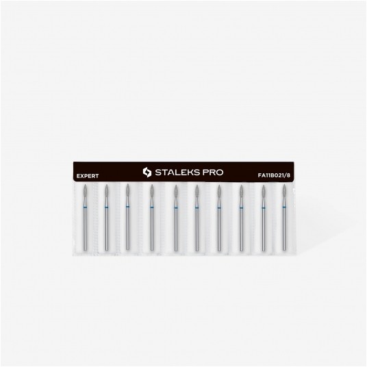 STALEKS Frez diamentowy niebieski płomień ostry 2,1mm / 8mm -zdjęcie numer 3