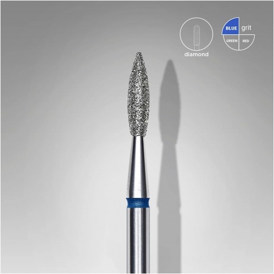 STALEKS Frez diamentowy niebieski płomień ostry 2,1mm / 8mm -zdjęcie numer 1