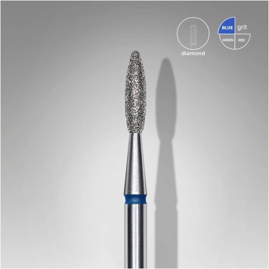 STALEKS Frez diamentowy niebieski płomyk 2,1mm / 8mm -zdjęcie numer 1