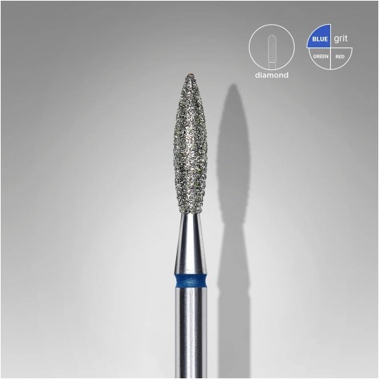 STALEKS Frez diamentowy niebieski płomyk 2,3mm / 10mm -zdjęcie numer 1