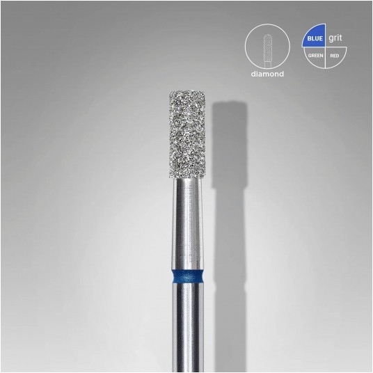 STALEKS Frez diamentowy niebieski walec 2,5mm / 6mm -zdjęcie numer 1