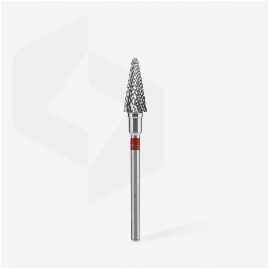 STALEKS Frez z węglika spiekanego czerwony stożek dla leworęcznych 6mm / 14mm -zdjęcie numer 2