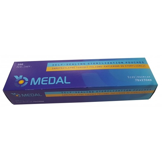 Torebki do sterylizacji MEDAL 70x230 200szt -zdjęcie numer 2
