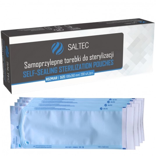 Torebki do sterylizacji SALTEC 100x260mm 200szt -zdjęcie numer 1