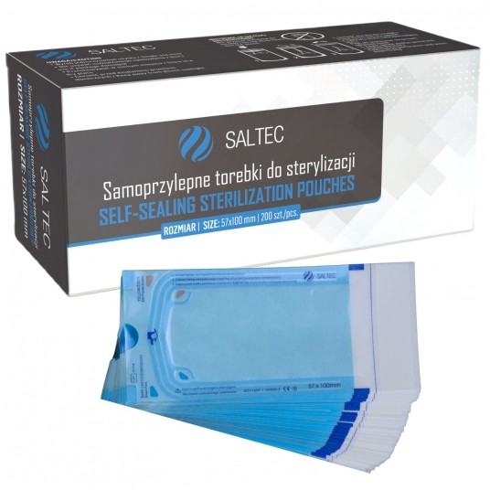 Torebki do sterylizacji SALTEC 57x100mm 200szt -zdjęcie numer 1
