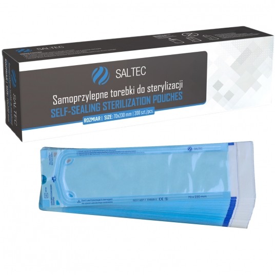 Torebki do sterylizacji SALTEC 70x230mm 200szt -zdjęcie numer 1