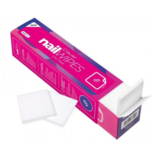 Waciki bezpyłowe Clavier Nail Wipes lint free 325szt -zdjęcie numer 1