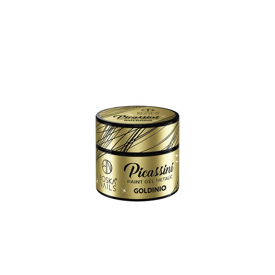 Żel do zdobień Metalic Boska Nails Picassini Goldinio 5ml -zdjęcie numer 5