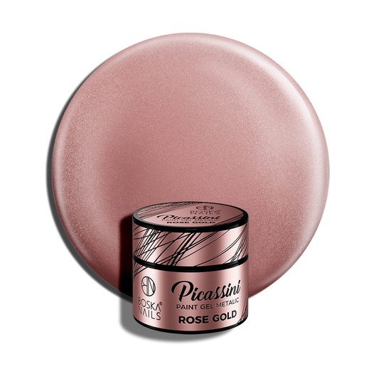 Żel do zdobień Metalic Boska Nails Picassini Rose Gold 5ml -zdjęcie numer 1