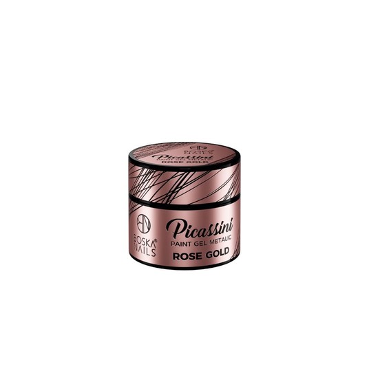 Żel do zdobień Metalic Boska Nails Picassini Rose Gold 5ml -zdjęcie numer 4