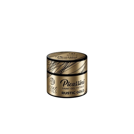 Żel do zdobień Metalic Boska Nails Picassini Rustic Gold 5ml -zdjęcie numer 4
