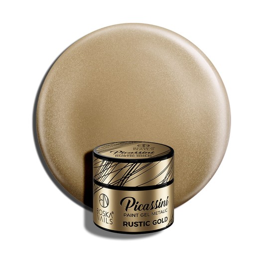 Żel do zdobień Metalic Boska Nails Picassini Rustic Gold 5ml -zdjęcie numer 1