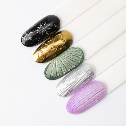 Żel do zdobień MollyNails 3D Relief Top Gel Sculpture top do zdobień efektów 3D 5g -zdjęcie numer 7
