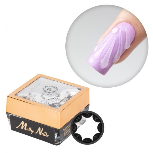 Żel do zdobień MollyNails 3D Relief Top Gel Sculpture top do zdobień efektów 3D 5g -zdjęcie numer 1