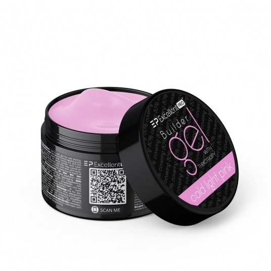 Żel Excellent PRO Builder Gel with Thixotropy Cold Light Pink 50g -zdjęcie numer 1