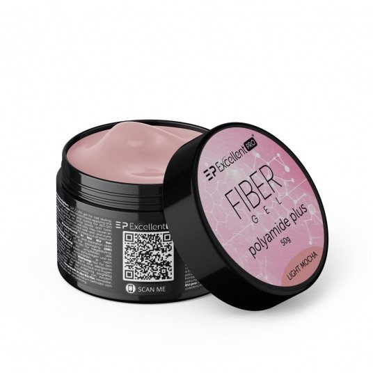 Żel Excellent PRO Fiber Gel Polyamide Plus Light Mocha 50g -zdjęcie numer 1