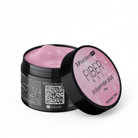 Żel Excellent PRO Fiber Gel Polyamide Plus Wedding Pink 50g -zdjęcie numer 1