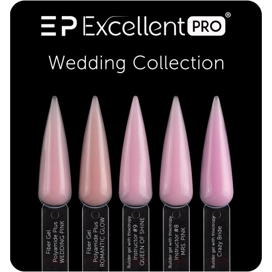 Żel Excellent PRO Fiber Gel Polyamide Plus Wedding Pink 50g -zdjęcie numer 3