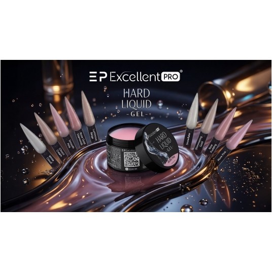 Żel Excellent PRO Hard Liquid Gel Smooth Pink 50g -zdjęcie numer 3