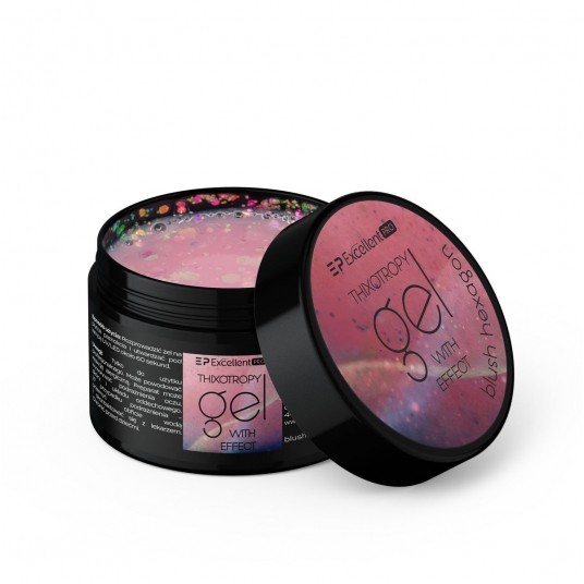 Żel Excellent PRO Thixotropy gel with effect Blush Hexagon 50g -zdjęcie numer 1