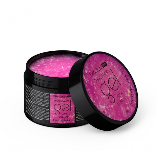 Żel Excellent PRO Thixotropy gel with effect Mermaid Foil #1 15g -zdjęcie numer 1