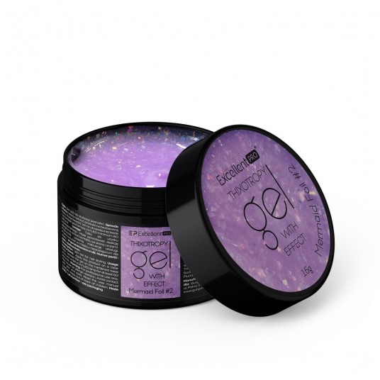Żel Excellent PRO Thixotropy gel with effect Mermaid Foil #2 15g -zdjęcie numer 1