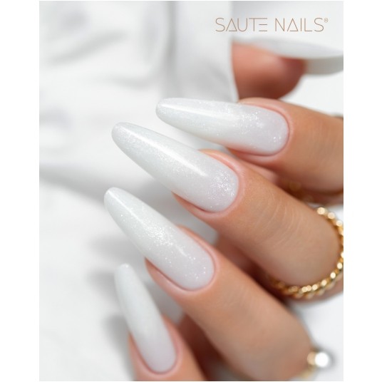 Żel Saute Nails One Touch Gel Glitter Milky White 50g -zdjęcie numer 3