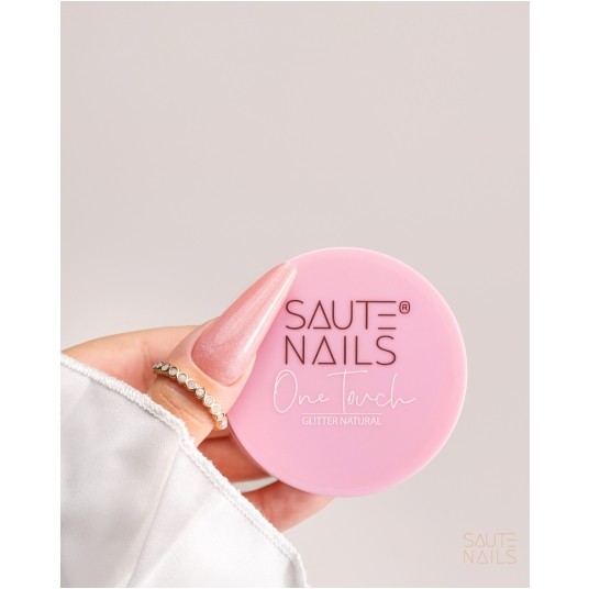 Żel Saute Nails One Touch Gel Glitter Natural 50g -zdjęcie numer 1