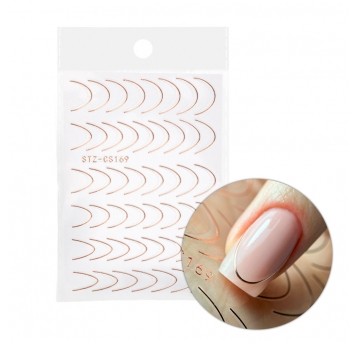 GNBLAB Samoprzylepne naklejki French rose golden STZ-CS169 48szt