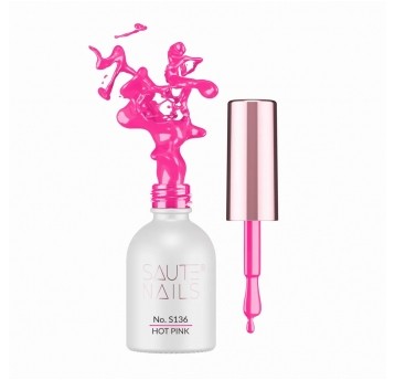 Lakier Hybrydowy Saute Nails S136 Hot Pink 8ml