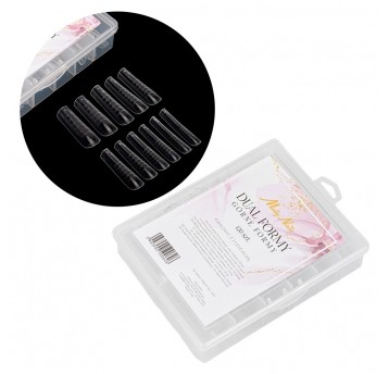 Molly Nails Górne formy dual do budowy z podziałką kwadrat 11 rozmiarów 120szt