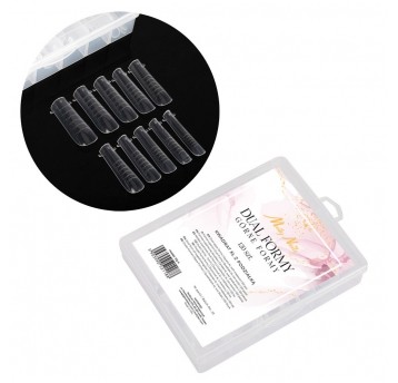 Molly Nails Górne formy dual tunelowe do budowy XL Kwadrat z podziałką YQ-4 120szt