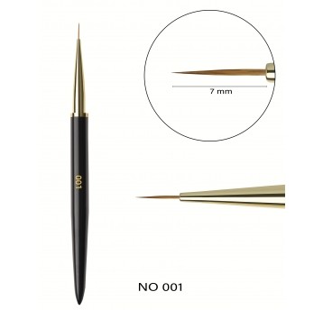 Pędzelek F.O.X Nail Art Brush 001 "Liner" Krótki / Short