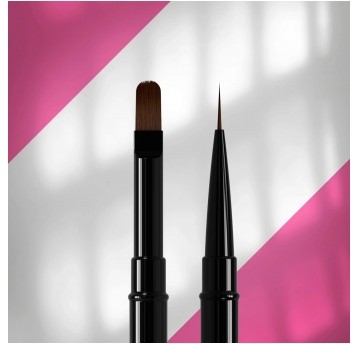 Pędzelek STALEKS dwustronny Liner 10mm do żelu 11mm